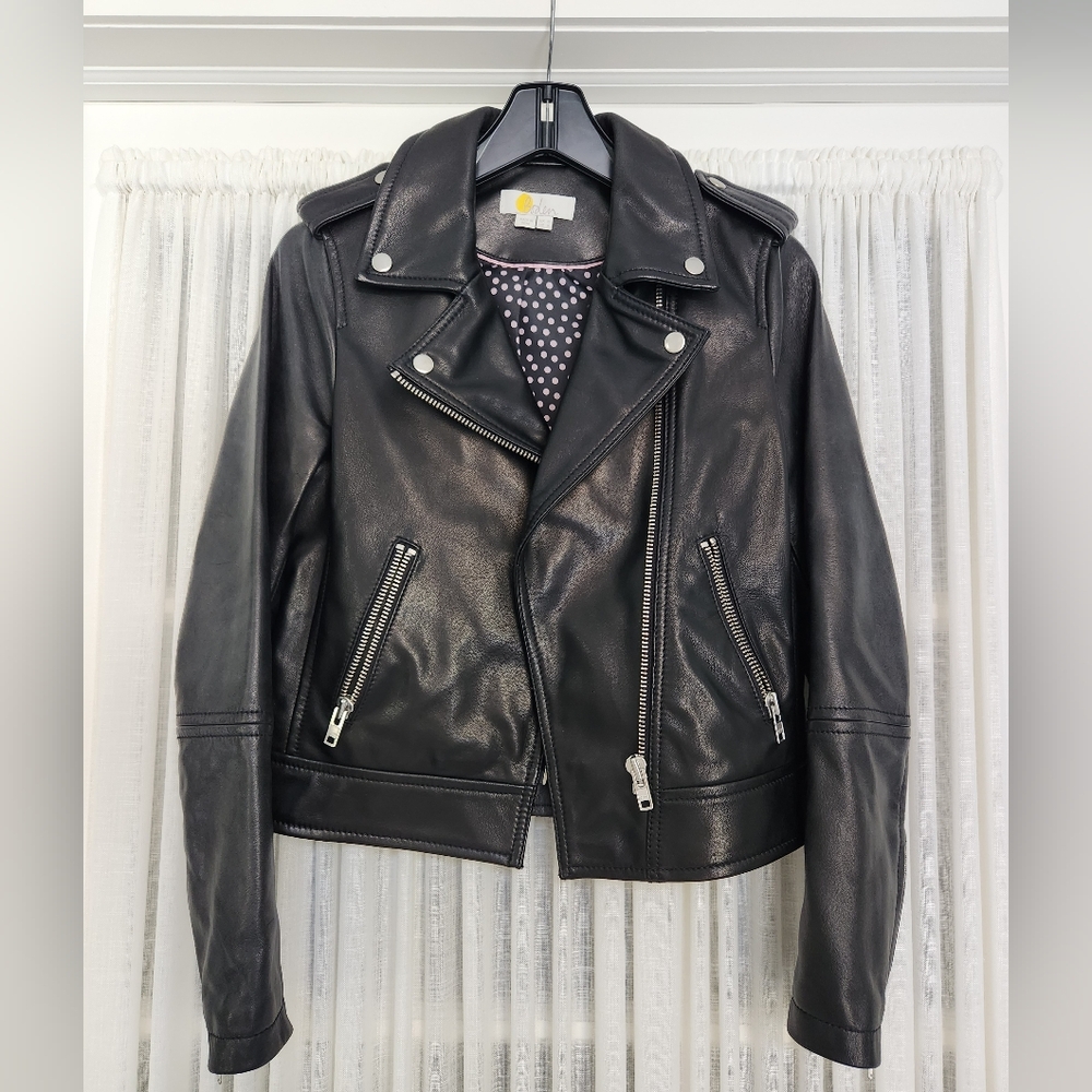 Boden Morleigh leather jacket US4 / UK 8